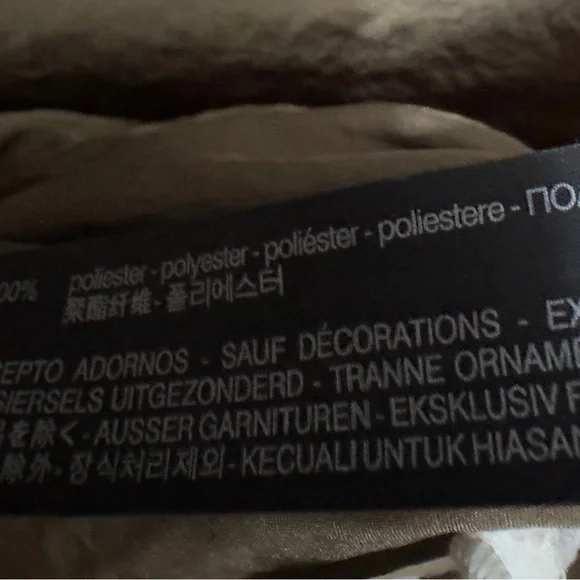 Zara | NWOT Morocco Olive Drawstring Hem Long Sleeve Top (size S) - Picture 9 of 10